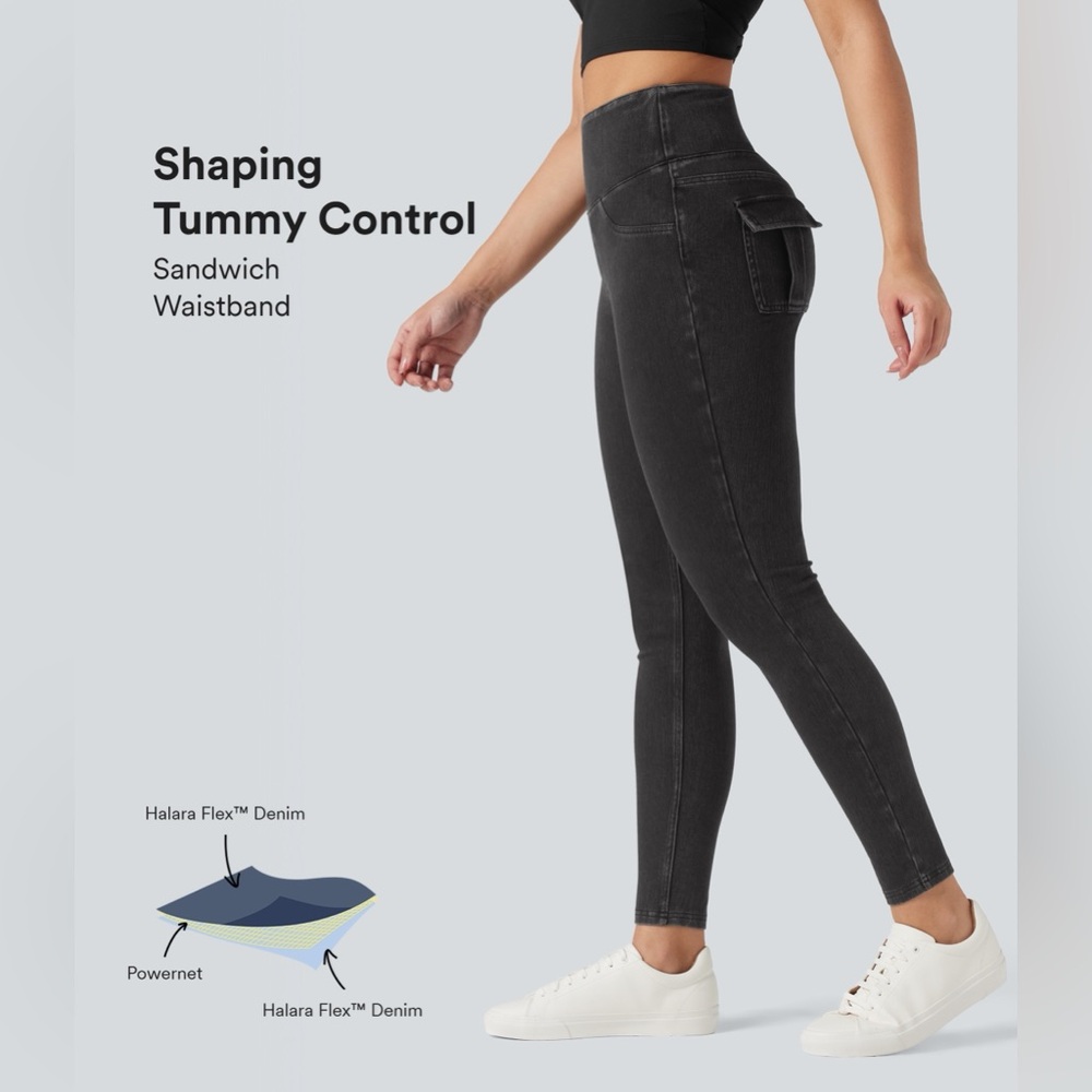 Halara Flex™ High Waisted Tummy Control
Denim Casual Leggings with Pockets
